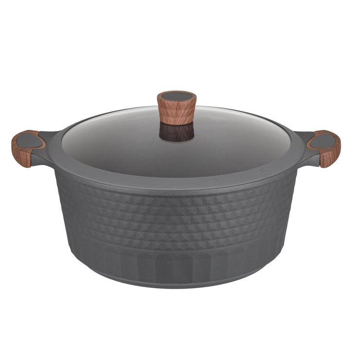 RESTO Kochtopf Schmortopf 9,7L mit Deckel 32cm, H=14,5cm | Antihaftbeschichtung | im Geschenkkarton
