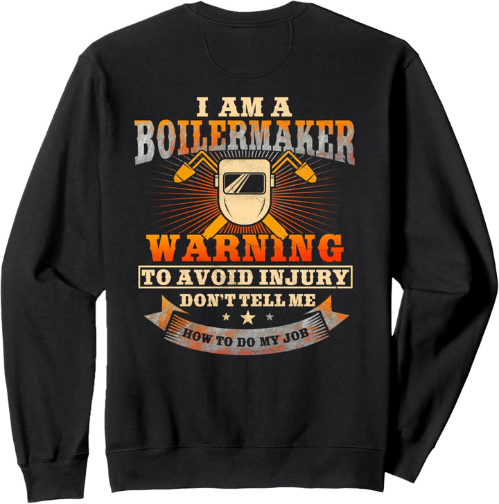 Boilermaker Design auf der Rückseite der Kleidung Sweatshirt