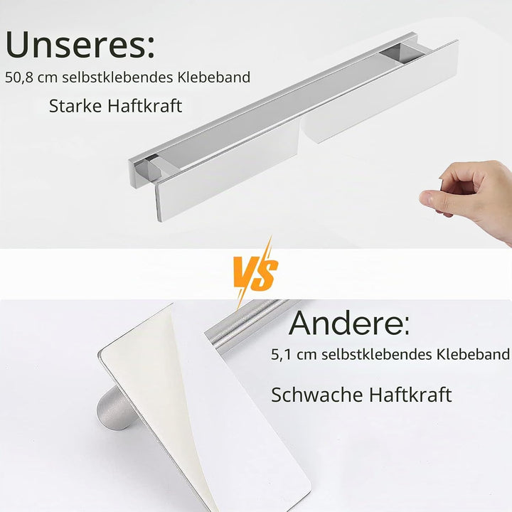 Badezimmer Handtuchstange Handtuchstange Selbstklebend oder Schraubmontage Edelstahl Wandmontierter