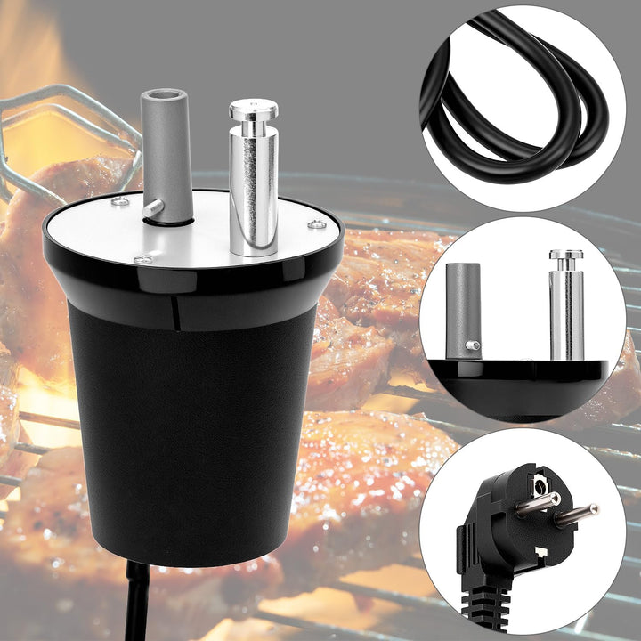QWORK® Grillmotor, 220-240V Barbecue Rotator Motor, für Huhn, Lamm und Pute