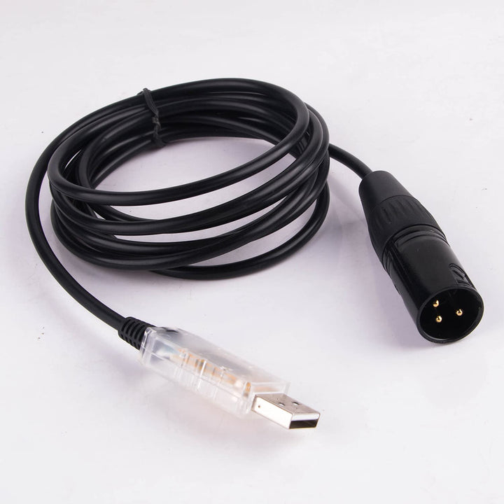 Adapterkabel USB auf DMX 512 3PIN XLR Interface Computer PC Bühnenbeleuchtung Controller Dimmer USB