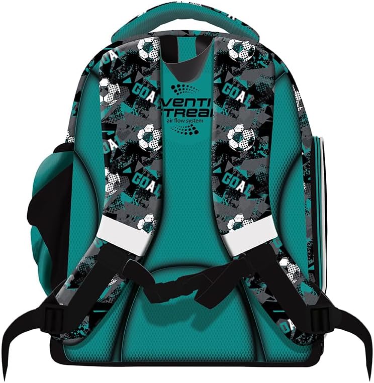 Goldkids - Schulranzen für Jungen - Schul-Rucksack für Kinder mit Federmäppchen - Schuhbeutel und Ha