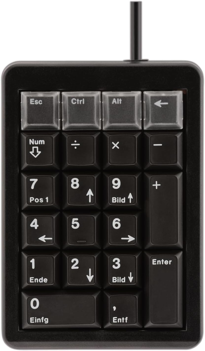 CHERRY Keypad G84-4700 USB Black - Tastaturen (USB, 0-50 °C, Schwarz, 90 x 132 x 34 mm, Windows TM X