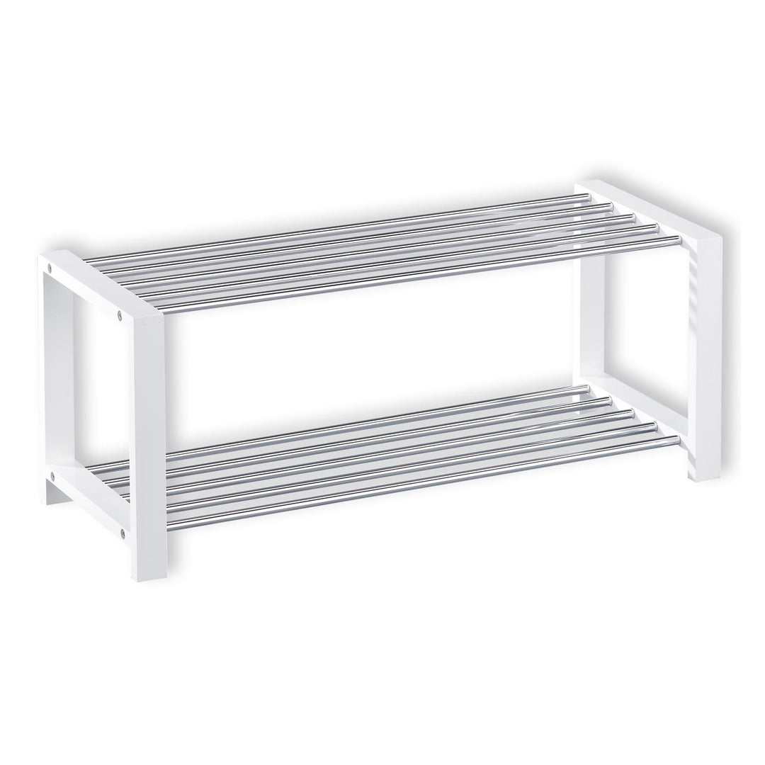 IDIMEX Schuhregal Schuhablage Schuhständer Schuhschrank Schuhbank 2 Böden in weiss 80 x 32 x 30 cm W