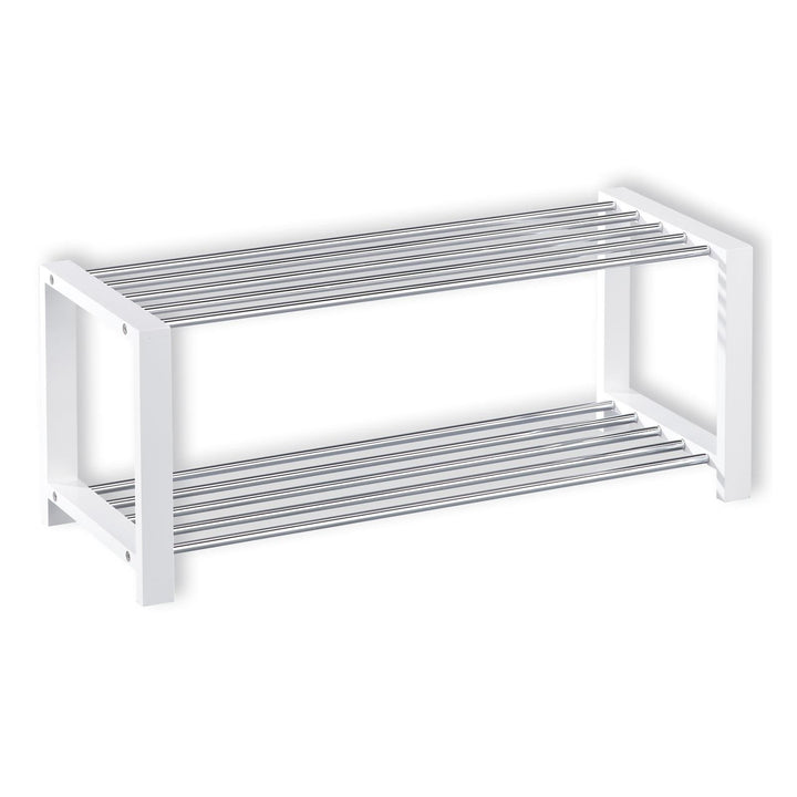 IDIMEX Schuhregal Schuhablage Schuhständer Schuhschrank Schuhbank 2 Böden in weiss 80 x 32 x 30 cm W