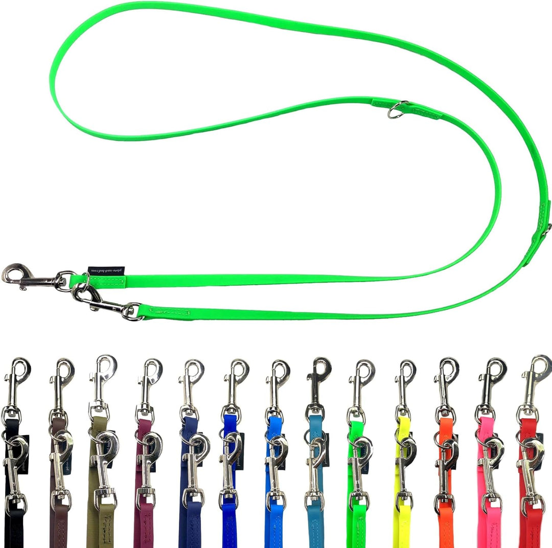 Biothane Hundeleine kleine Hunde/grosse Hunde verstellbar 2m / 2,40m / 2,80m / 3,50m / 5m SILBERNER