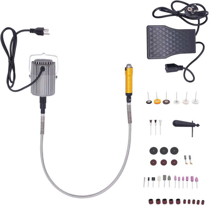 Elektrische Drehwerkzeug 780W, Schnellschleif hängenden Flex Shaft 25000 U/min mit Einstellbare Fuss