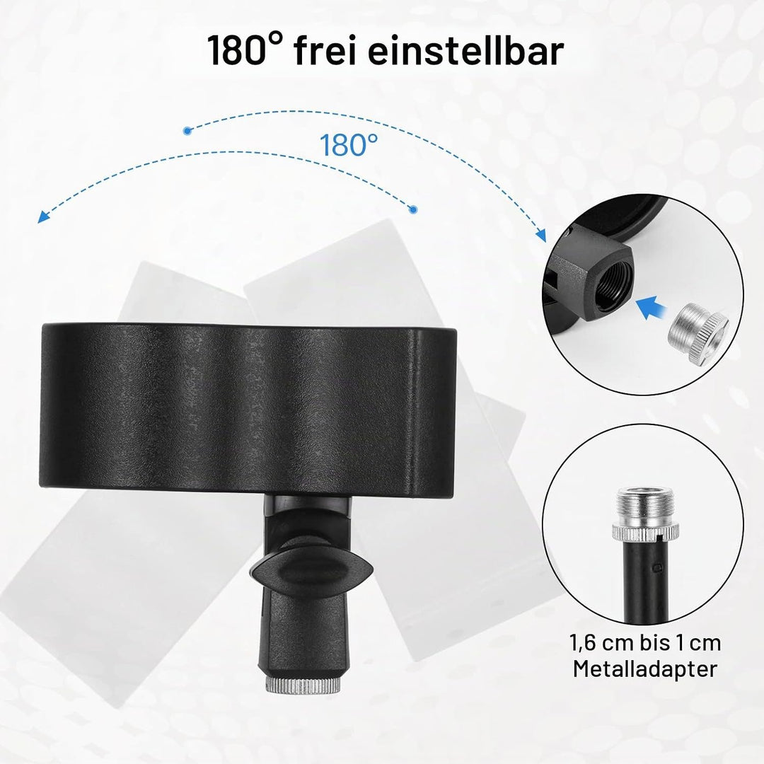 BILIONE 1 x Mikrofonclip verbesserter, verstellbarer Mikrofonhalter für Mikrofone mit Aussendurchmes
