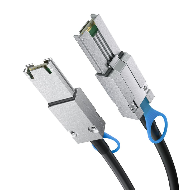 H!Fiber.com Externes SAS Kabel, 4 Kanal Mini SAS (SFF-8088) auf Mini SAS (SFF-8088), 6 Gbps, 0.5 met