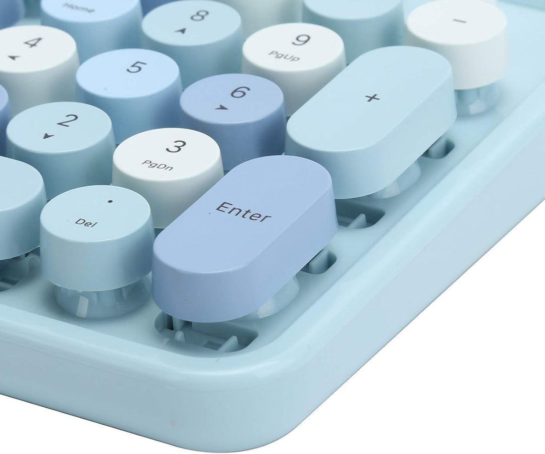 VBESTLIFE Drahtlose Tastatur, Tastatur mit einzigartigem Design, mechanische Tastatur, Retro-Design,