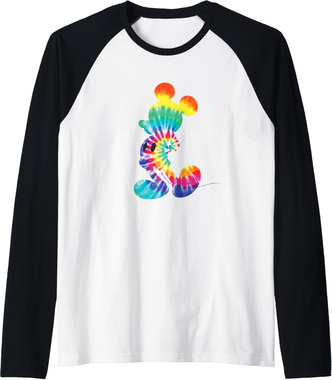 Disney Micky Maus Regenbogen-Batikfarbe Raglan