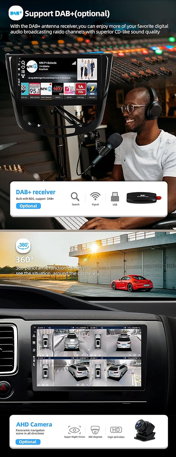 Android 15 IPS Autoradio für Nissan X-Trail Qashqai j11 Rouge(2014-2018) - 4G+64G - Eingebaut DSP/Ca