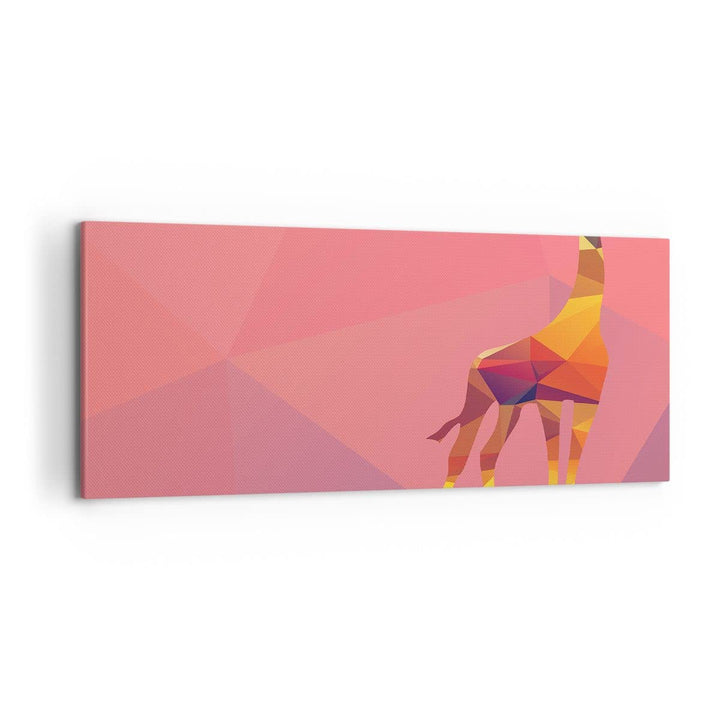 Wandbilder Dekoration Wohnzimmer Giraffe modern Grafik Panorama Bilder auf Leinwand 120x50cm Leinwan