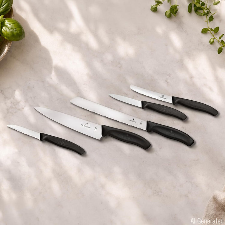 Victorinox, Swiss Classic, Profi Küchengarnitur, 5-teilig, , schwarz Single, Single