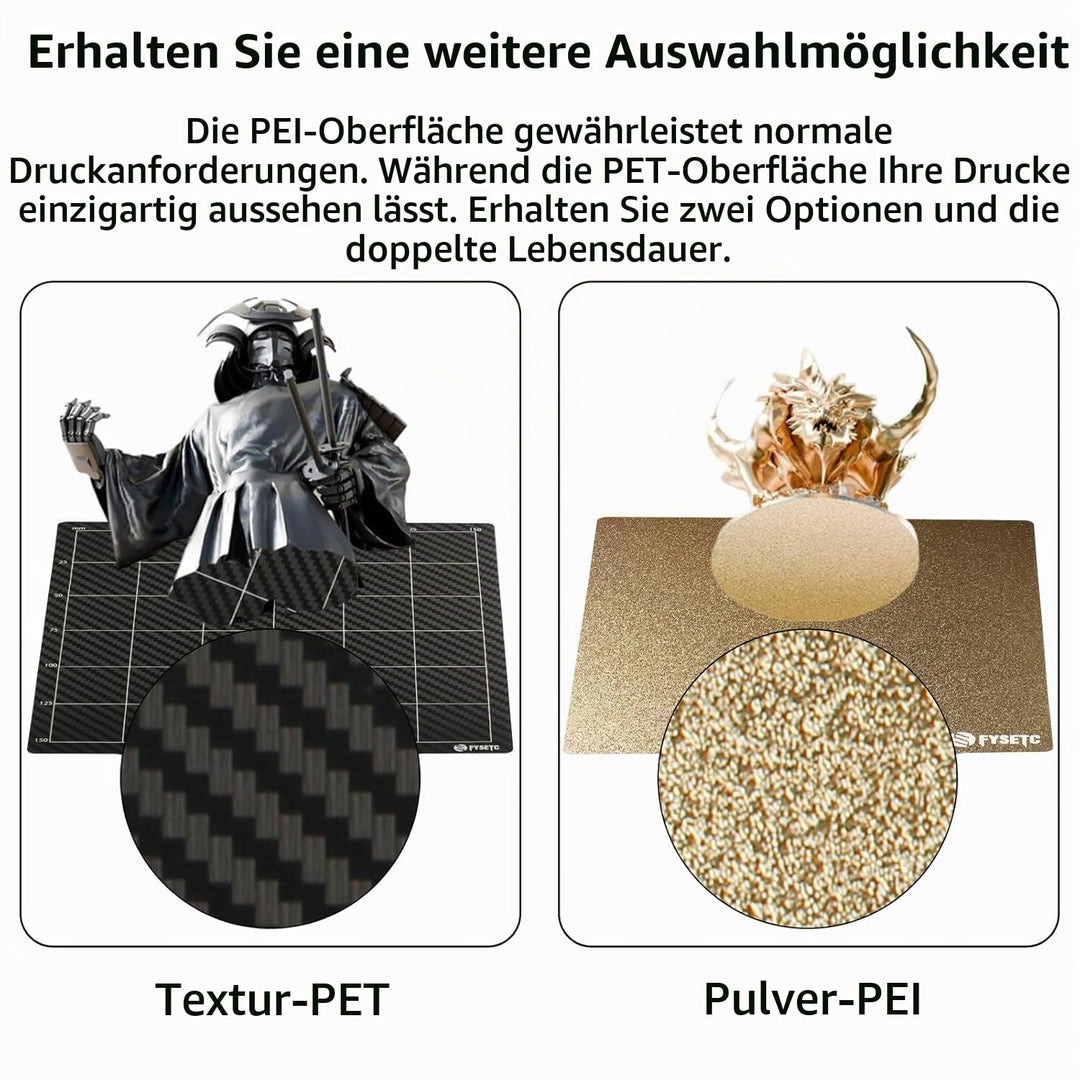 BCZAMD 3D-Drucker Zubeh?r Upgrade Bauplatte Federstahlplatte Blech mit PEI Maagnetfu? Plattform 165x