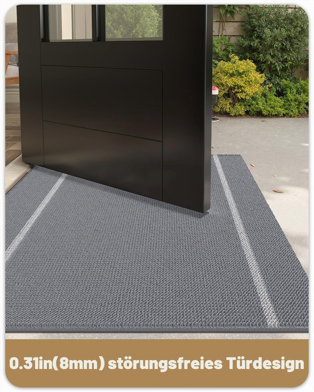 Color G Fussmatte Aussen Innen 120 x 180 cm, Grosse Schmutzfangmatte Aussen rutschfest Wetterfest, F