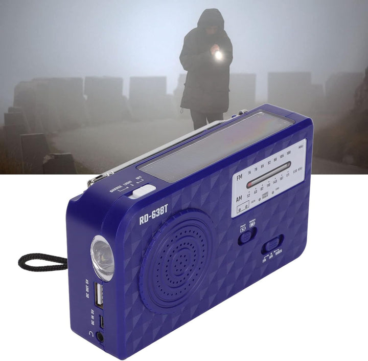 RD 638T Solar Hand Crank Notio -Radio, AM FM Small Weather Radios, Tragbares Überlebensradio mit LED