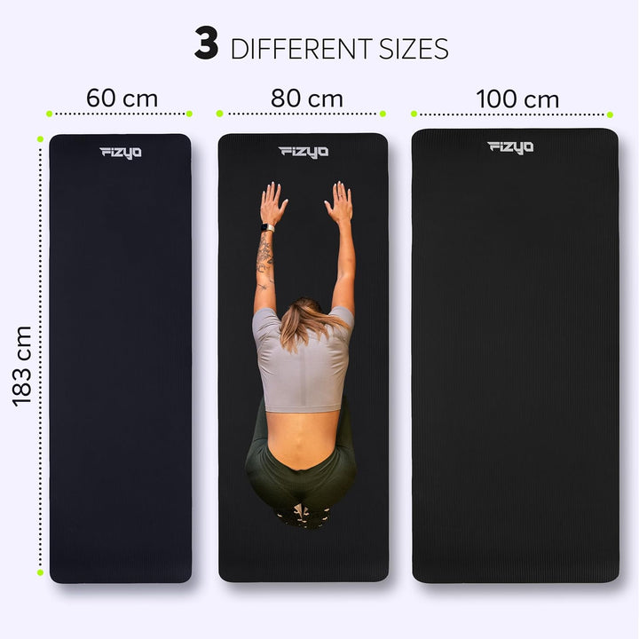 Fizyo Rutschfeste Yogamatte aus NBR-Schaum 190×100×1,5 cm – Extra Grosse Fitness- und Gymnastikmatte