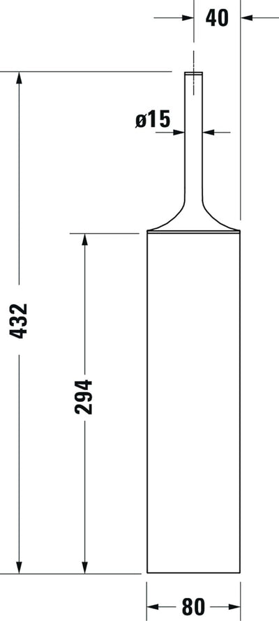 Duravit Bürstengarnitur Starck T, bodenstehend, Chrom