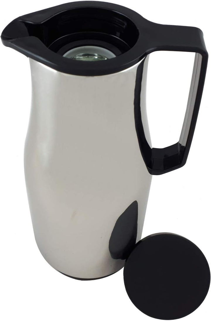 Helios Champion Edelstahl-Isolierkanne mit Drehverschluss 1,5 l schwarz 1,5 Liter Schwarz, 1,5 Liter