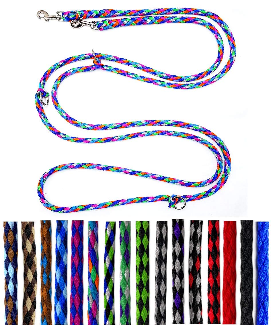 Hundeleine kleine Hunde bis 15 Kg/Doppelleine 4-Fach verstellbar 2,40m / 2,80m / 3,50m Führleine seh
