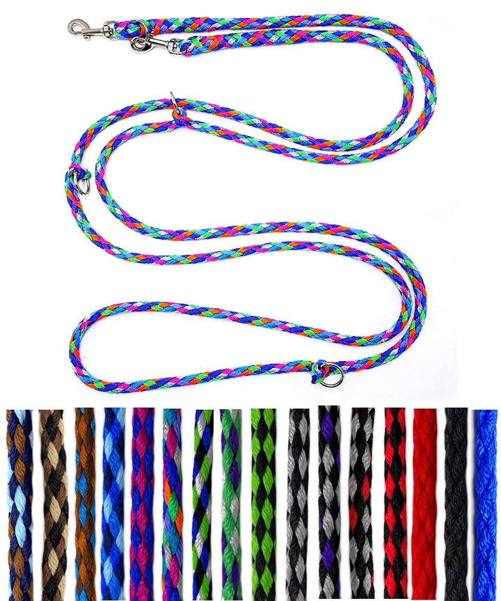Hundeleine kleine Hunde bis 15 Kg/Doppelleine 4-Fach verstellbar 2,40m / 2,80m / 3,50m Führleine seh