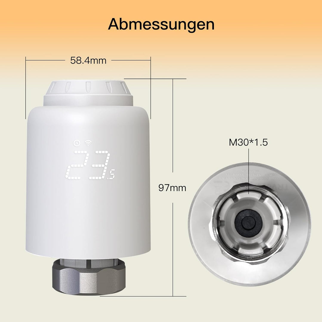 MOES Heizkörperthermostat Smart,Heizungsthermostat WLAN(MOES ZigBee Hub erforderlich),Thermostat Hei