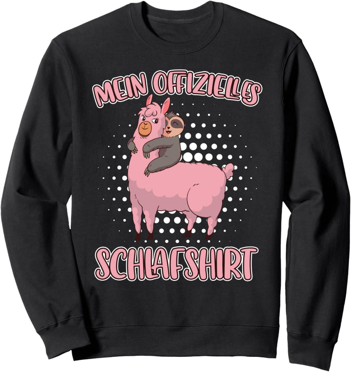 Faultier Mein Offizielles Schlafshirt Schlafen Faultier Lama Sweatshirt