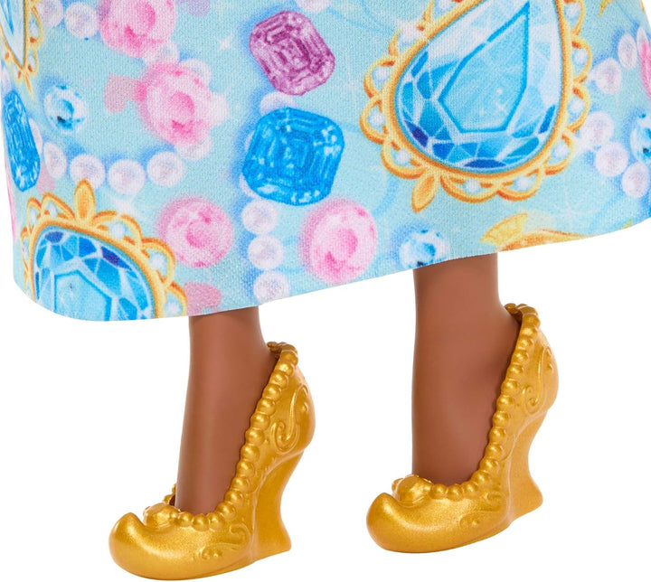 Mattel Disney Princess Jasmin Modepuppe und Zubehörteile | mit 8 Überraschungen, darunter herzförmig