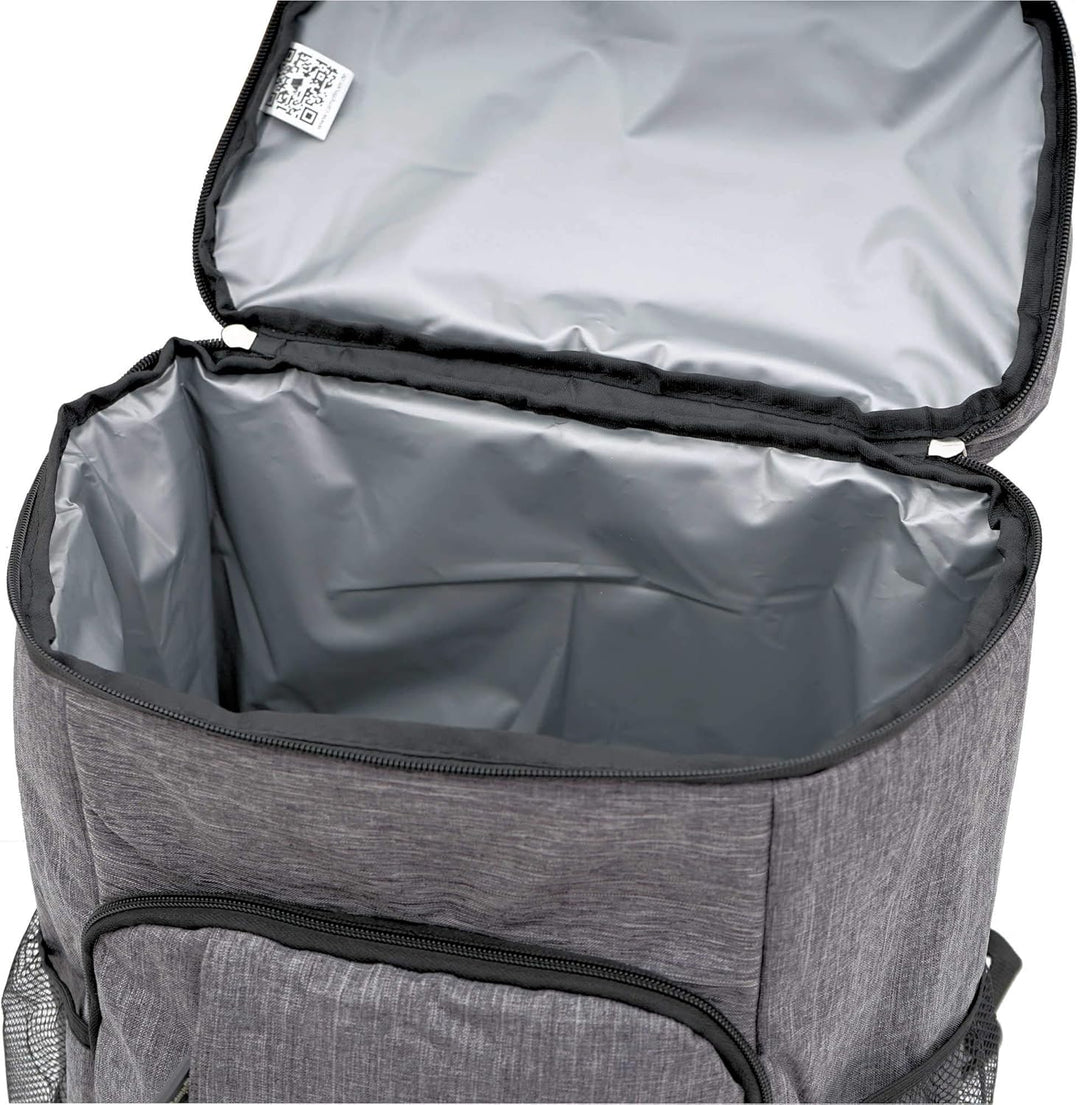 CampFeuer Kühlrucksack | grau | 20 Liter Isoliertasche für BBQ, Camping, Strand und Outdoor Aktivitä