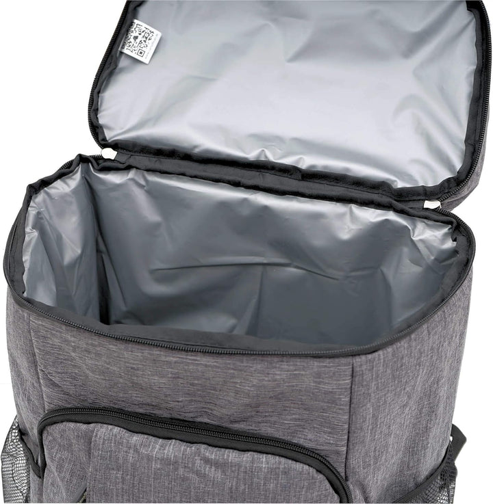 CampFeuer Kühlrucksack | grau | 20 Liter Isoliertasche für BBQ, Camping, Strand und Outdoor Aktivitä