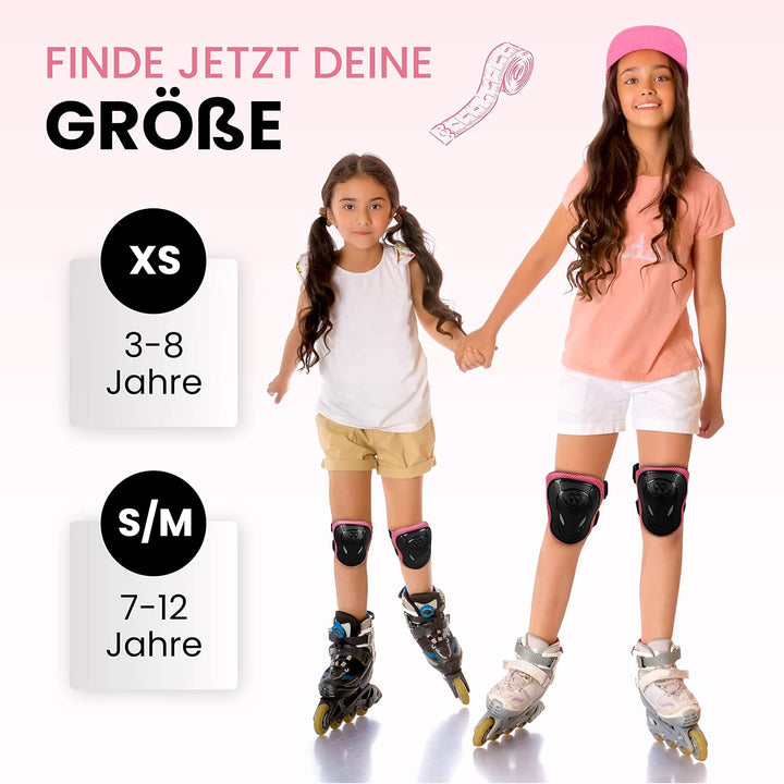 99FLIPS Knieschoner Kinder Set [6er] GS-zertifiziert vom TÜV Rheinland - Ellenbogen und Handschoner