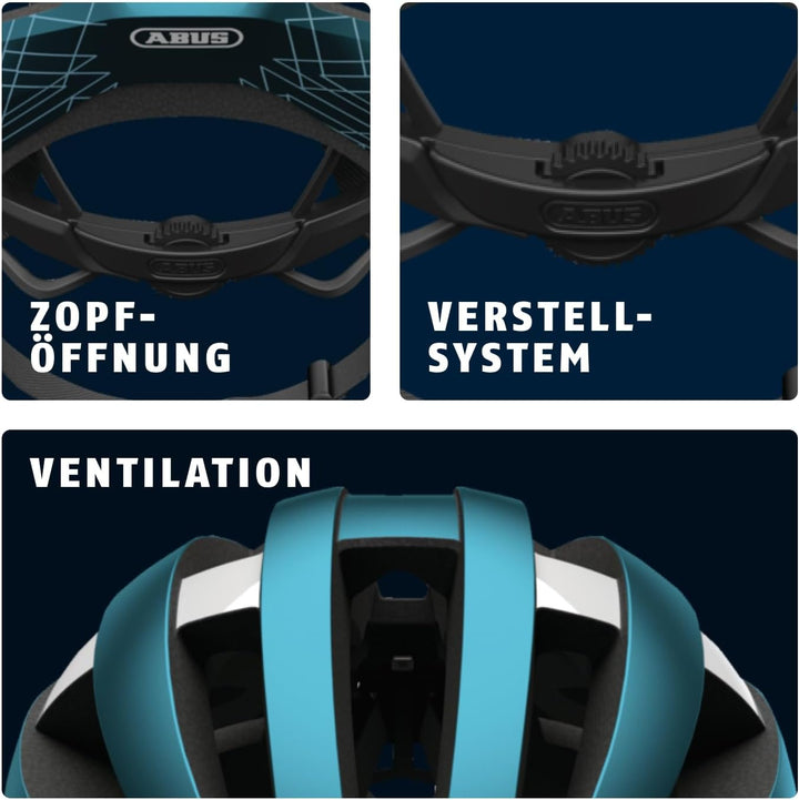 ABUS Rennradhelm Viantor - Sportlicher Fahrradhelm für Einsteiger - für Damen und Herren M (52-58 cm
