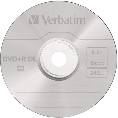 Verbatim DVD+R Double Layer Matt Silver 8.5GB, 25er Pack Spindel, DVD Rohlinge beschreibbar, 8-fache