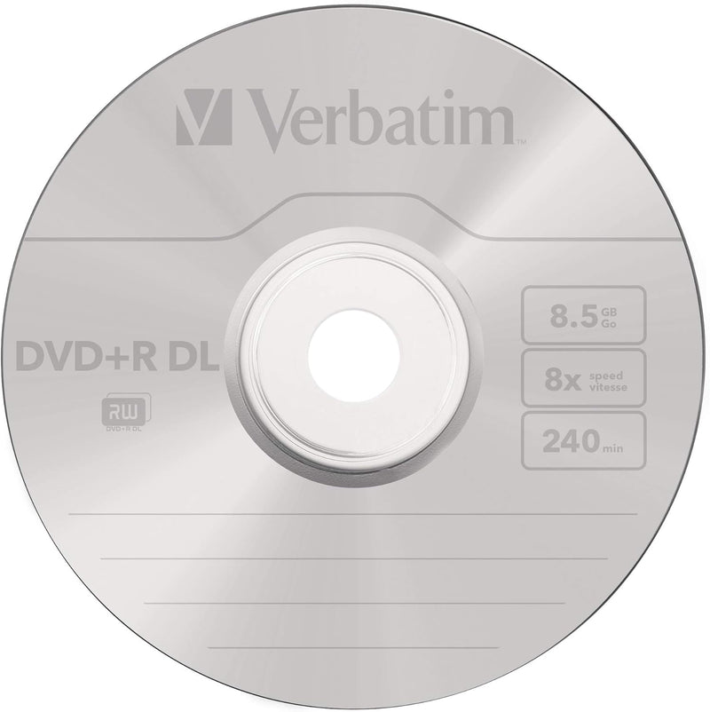 Verbatim DVD+R Double Layer Matt Silver 8.5GB, 25er Pack Spindel, DVD Rohlinge beschreibbar, 8-fache
