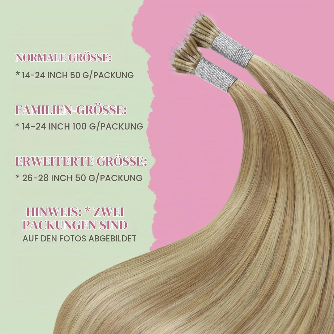 YoungSee Nanoring Hair Extensions Aschblond 