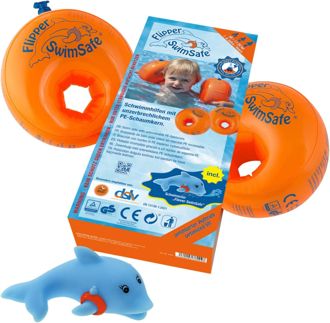 Flipper SwimSafe 1024 &amp; Beco 96071 8 - Schwimmgürtel Sealife, für 3-6 Jahre, 19-30 kg, grün