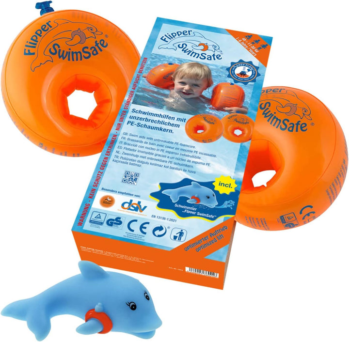 Flipper SwimSafe 1024 &amp; Beco 96071 8 - Schwimmgürtel Sealife, für 3-6 Jahre, 19-30 kg, grün