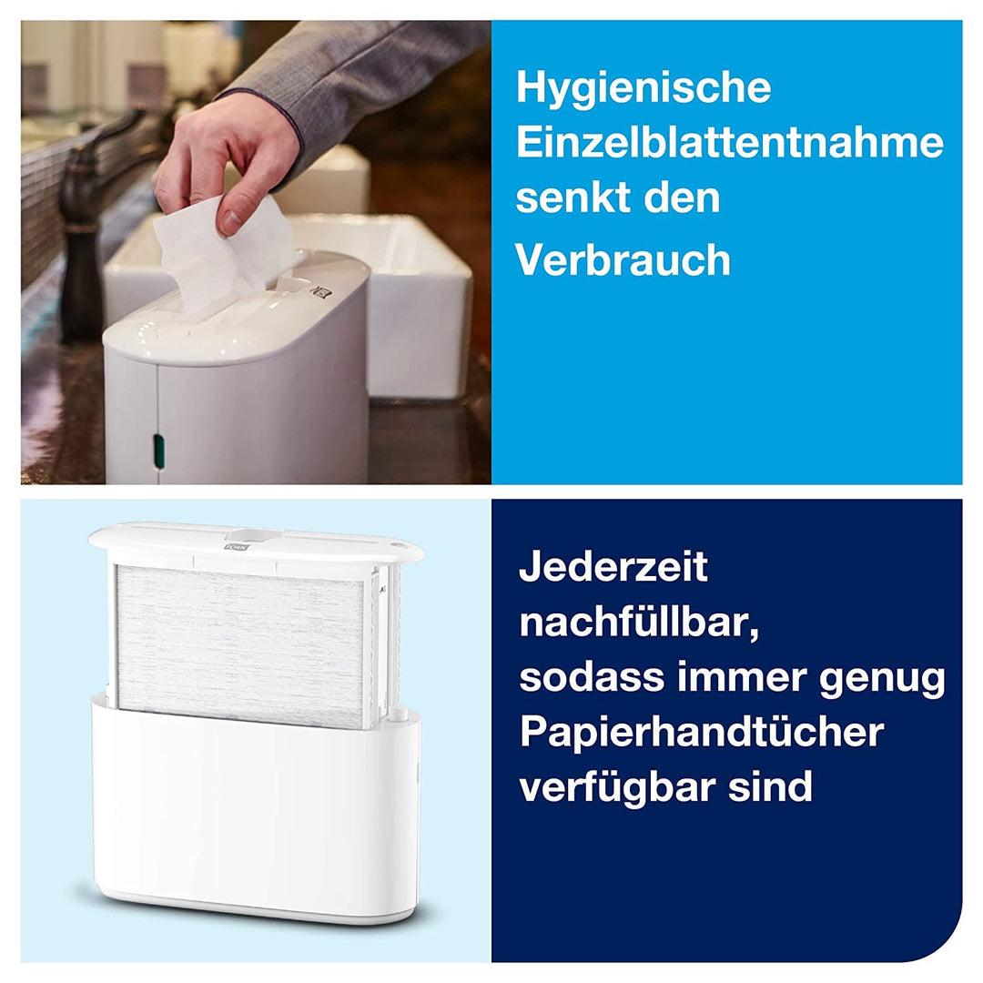 Tork Xpress Tischspender für Multifold Papierhandtücher - Weiss, 552200, H2 + Tork Xpress weiche Mul