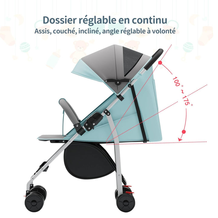 Ingenious Kompakter Buggy, mit Liegeposition, von Geburt bis 4 Jahre, sitzend oder liegend, verstell