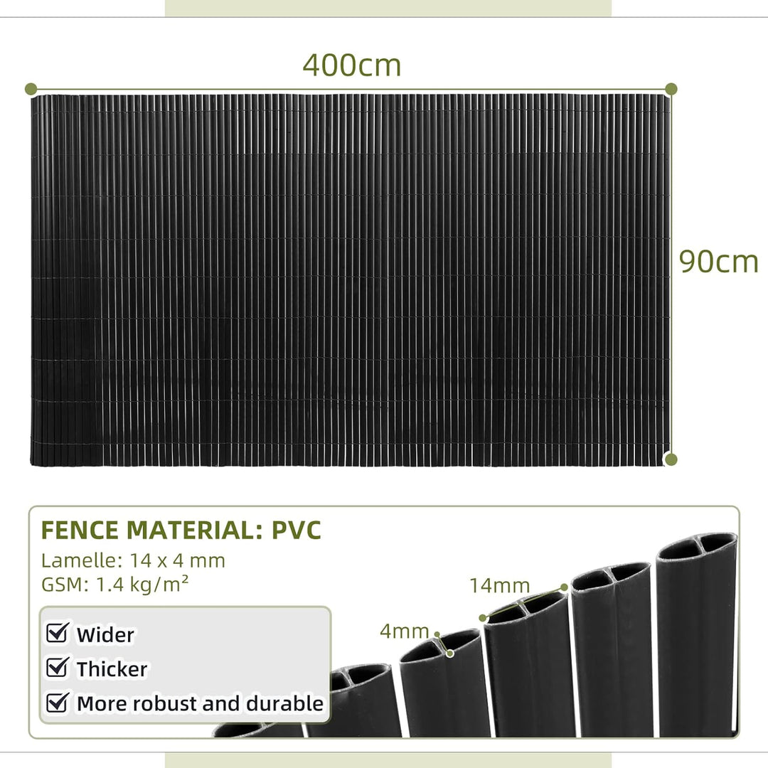 CCLIFE PVC Sichtschutzmatte Sichtschutz Sichtschutzzaun Windschutz UV-beständig für Balkon Garten Te
