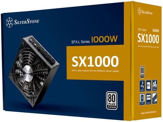 Silverstone SX1000 Platinum, 1000W SFX-L Vollständig modulares 80-Plus-Platinum-Netzteil, SST-SX1000