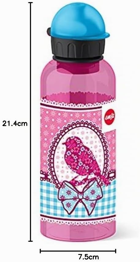 Emsa Kinder-Trinkflasche 518130 | 600 ml | Sicherheitsverschluss | 100 % dicht | BPA frei | Teens Bi