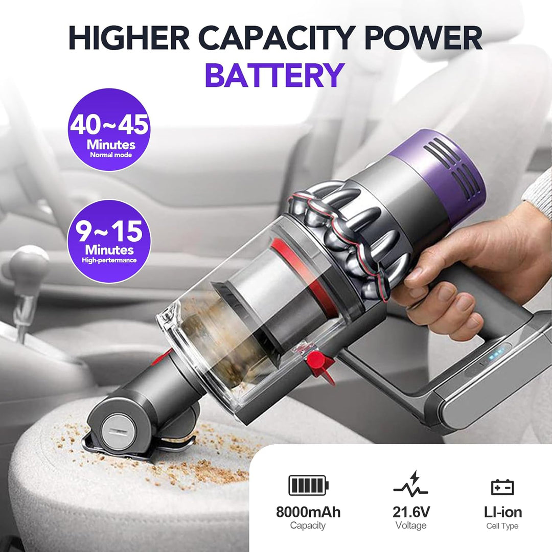 8000mAh Akku für Dyson V10 SV12, Li-ION Ersatzakku Batterie kompatibel mit V10 Animal/Motorhead/Fluf