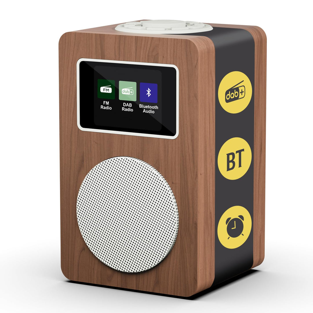 MangoKit MD4 DAB Radio mit Bluetooth,DAB Plus Digitalradio,UKW Radio,Küchenradios,Netz- und Batterie