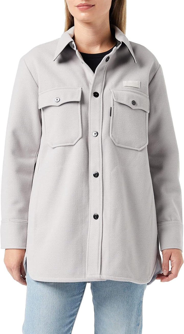 G-STAR Damen Boyfriend Overshirt S Grau (Cool Grey D22178-d200-1295), S Grau (Cool Grey D22178-d200-