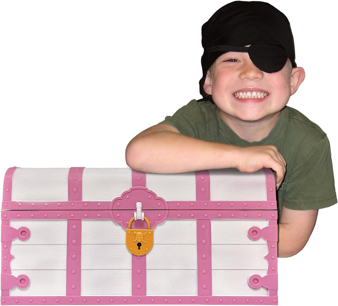 Teacher Created Resources TCR6055 Schatztruhe mit Schloss und Schlüssel, Rosa und Weiss
