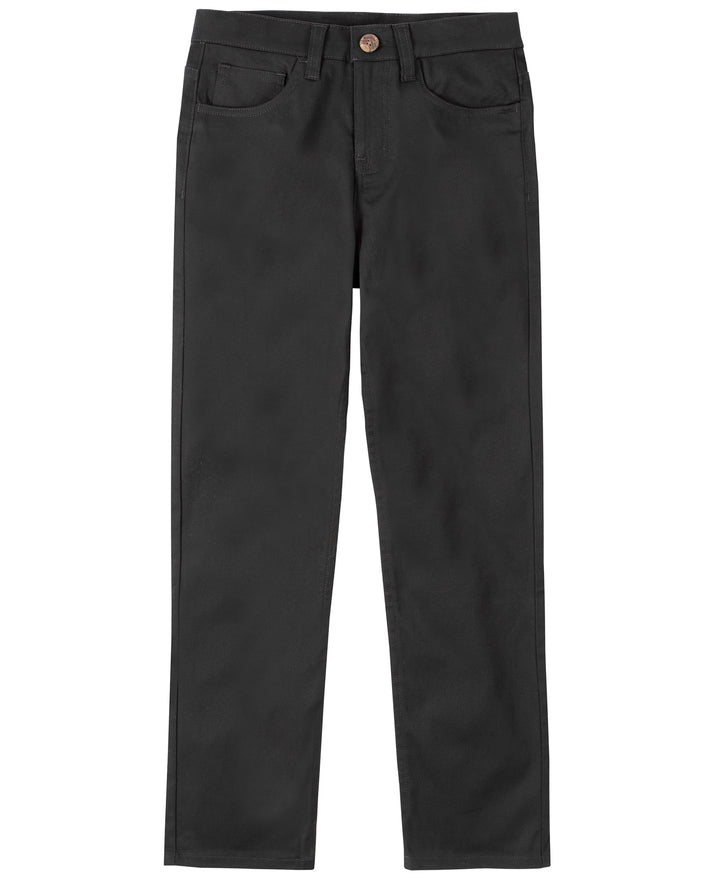 Nautica Jungen Flat Front Stretch Twill Chino Khaki Pant School Uniform 5 Pocket Flat Front Pant, 12