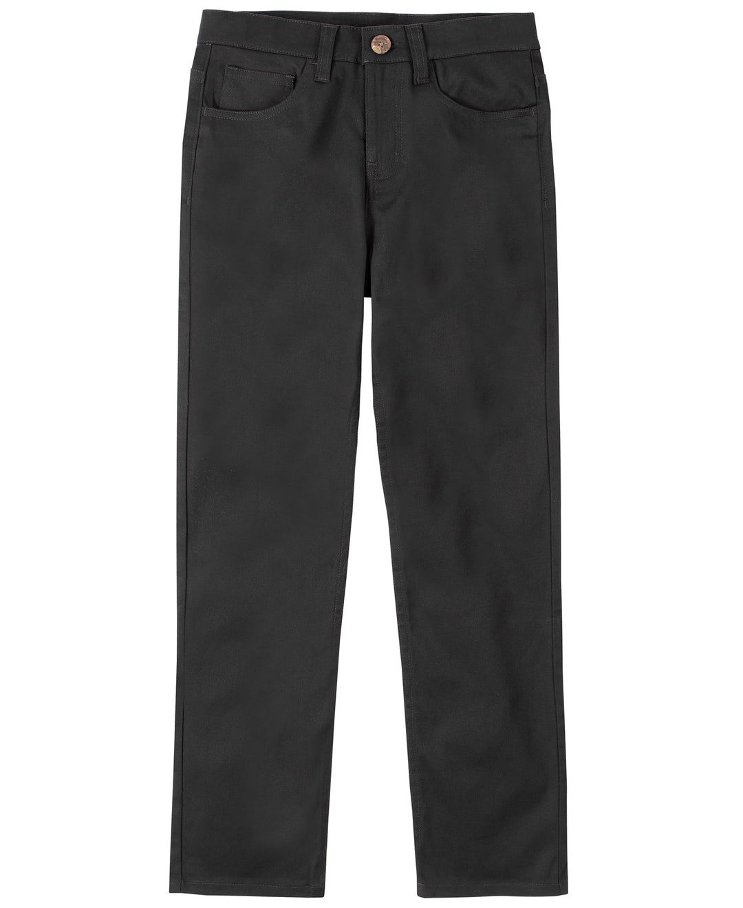 Nautica Boys' School Uniform Flat Front Pant, Black, 14