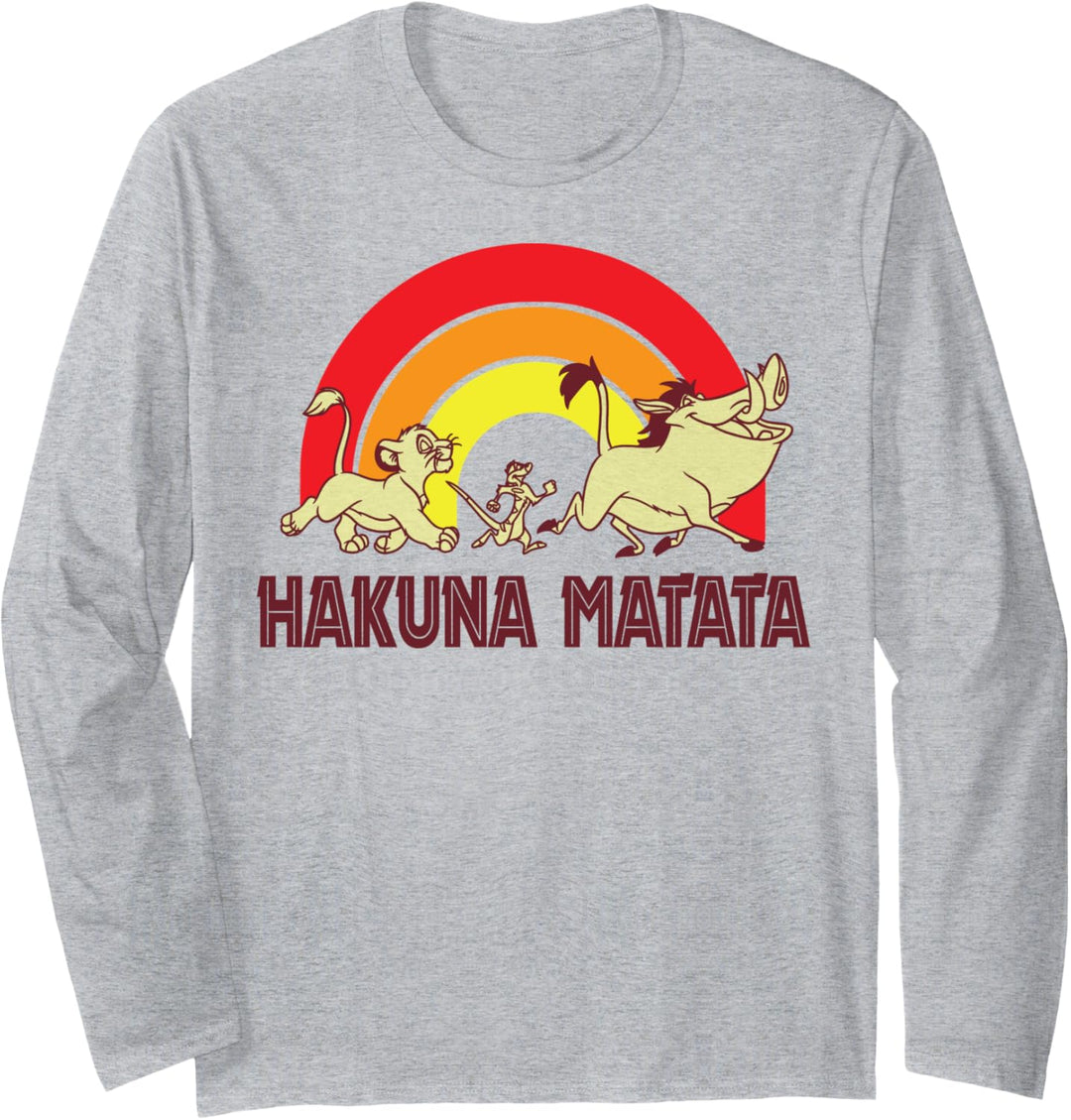 Disney Lion King Warm Rainbow Hakuna Matata Langarmshirt